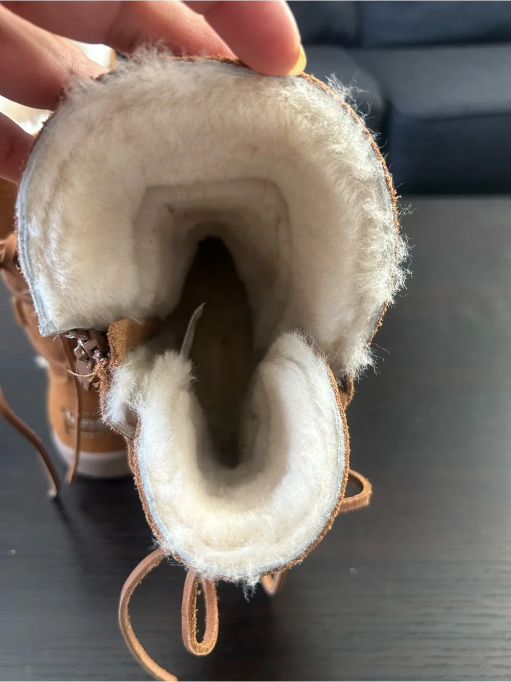 Kookaburra by Ugg shasi Suede Shearling-Lined Women's short Boots - Chestnut